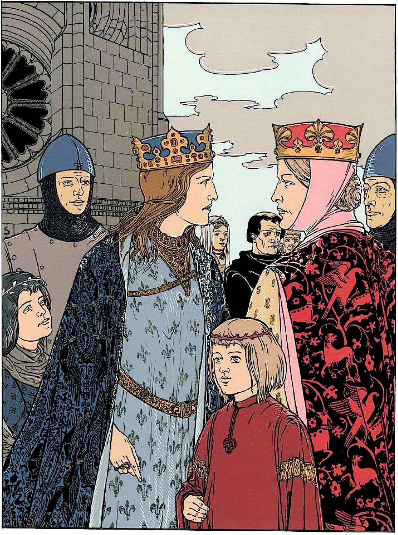 das-bild-kriemhilds-und-brunhilds-in-der-kunst-nibelungenlied